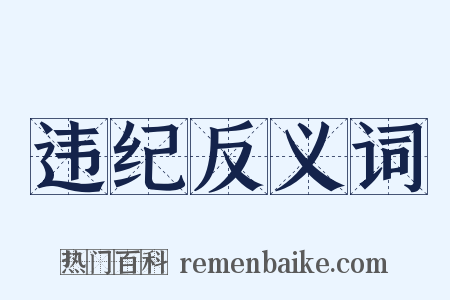 违纪反义词是什么意思的图片